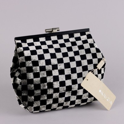 Krizia Pochette Vintage in Velluto a Scacchi