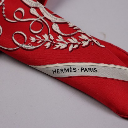 Foulard Hermes Phaeton Vintage Rosso