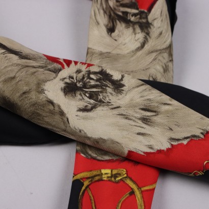 Hermes Foulard Vintage Pechinois Rosso