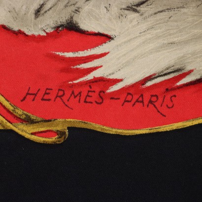 Hermes Foulard Vintage Pechinois Rosso