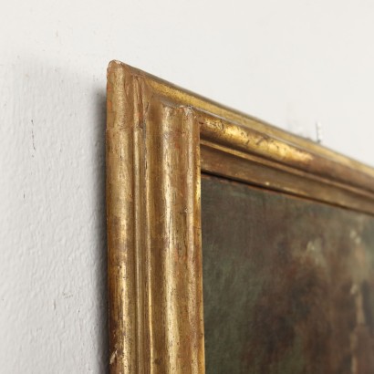 Dipinto di Paesaggio con Donne alla Fo,Paesaggio con donne alla fonte