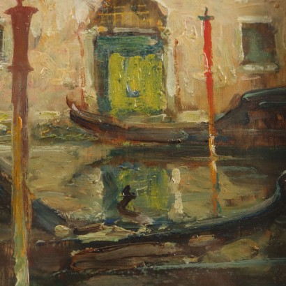 Dipinto di Eugenio Bonivento,Scorcio settecentesco di Venezia,Eugenio Bonivento,Eugenio Bonivento,Eugenio Bonivento