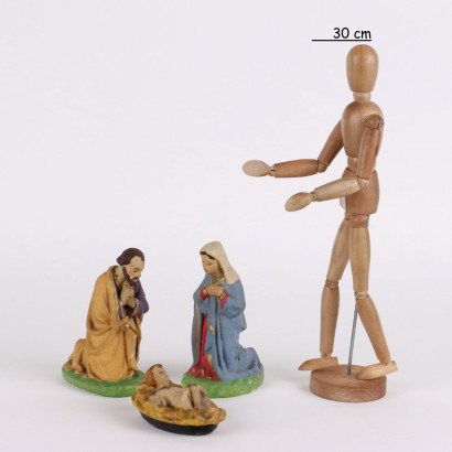 Plaster nativity scene
