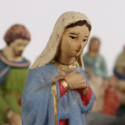 Plaster nativity scene
