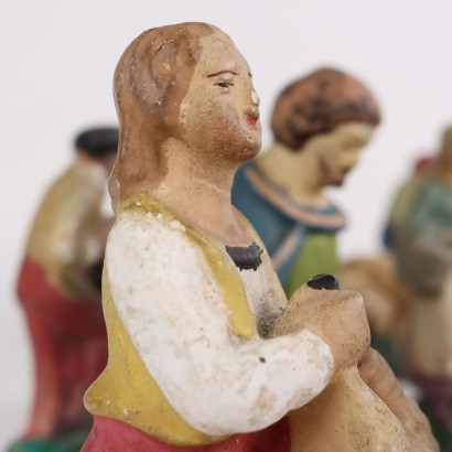 Plaster nativity scene
