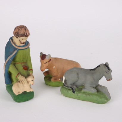 Plaster nativity scene