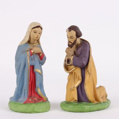 Plaster nativity scene