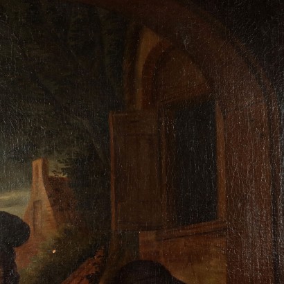 Pintura flamenca Escena con joven viola,Escena con joven violinista