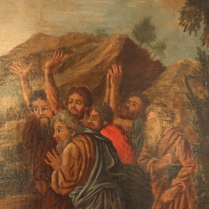Dipinto Mosè fa scaturire l0apostr,Mosè fa scaturire l'acqua ,Dipinto Mosè fa scaturire l0apostroph
