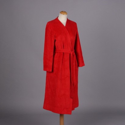 Bata roja vintage de lencería Dior