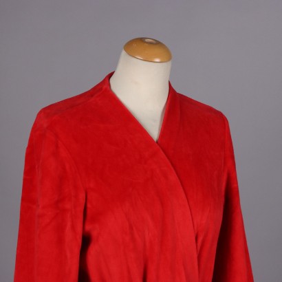 Bata roja vintage de lencería Dior