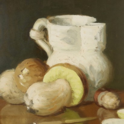 Dipinto di Ernesto Alcide Campestrini,Natura morta con funghi,Ernesto Alcide Campestrini,Ernesto Alcide Campestrini,Ernesto Alcide Campestrini,Ernesto Alcide Campestrini