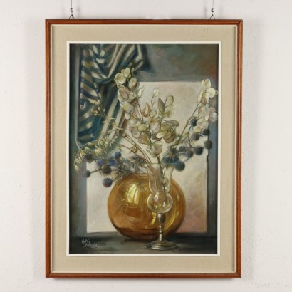Dipinto di Walter Benoldi,Still life con fiori,Walter Benoldi,Walter Benoldi,Walter Benoldi