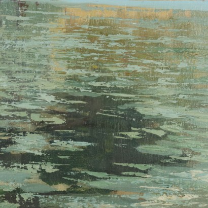 Dipinto di Arturo Verni,Paesaggio lacustre,Arturo Verni,Arturo Verni,Arturo Verni
