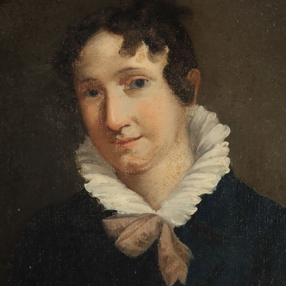 Dipinti Coppia di ritratti ,Coppia di Dipinti Ritratti di Signore
