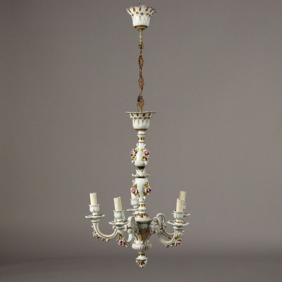 Lampadario in Porcellana Dipinta