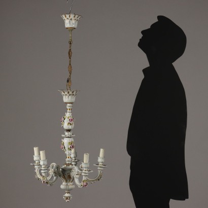 Lampadario in Porcellana Dipinta