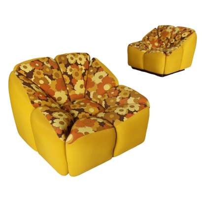 Poltrone Blumen di Henning Korch per Swan Anni 70