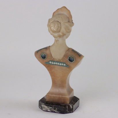 Busto in Alabastro con Inserti in Micr