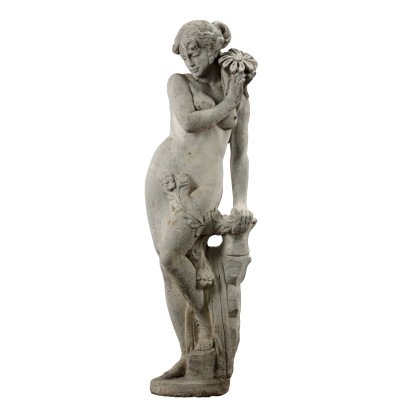 Antike Gartenskulptur Die Allegorie des Frühlings Steingut Italien