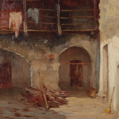 Dipinto di Erminio Rossi,La cascina,Erminio Rossi,Erminio Rossi,Erminio Rossi,Erminio Rossi,Erminio Rossi