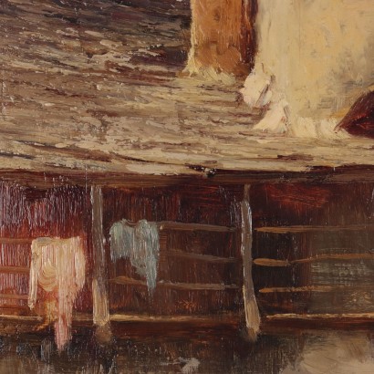 Dipinto di Erminio Rossi,La cascina,Erminio Rossi,Erminio Rossi,Erminio Rossi,Erminio Rossi,Erminio Rossi