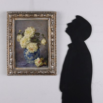 Dipinto di Romeo Borgognoni,Vaso con fiori,Romeo Borgognoni,Romeo Borgognoni,Romeo Borgognoni