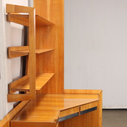 Schreibtischecke mit Bücherregal aus den 50er und 60er Jahren