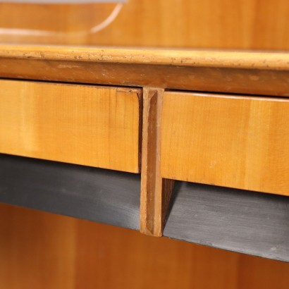 Schreibtischecke mit Bücherregal aus den 50er und 60er Jahren