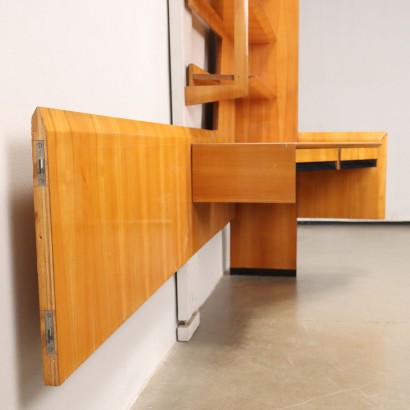Schreibtischecke mit Bücherregal aus den 50er und 60er Jahren