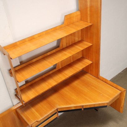 Schreibtischecke mit Bücherregal aus den 50er und 60er Jahren