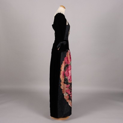 Vintage Kleid aus Seide und Samt