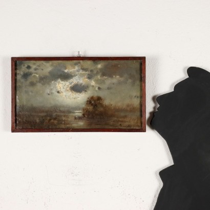 Dipinto di Attilio Simonetti,Paesaggio temporalesco,Attilio Simonetti,Attilio Simonetti,Attilio Simonetti,Attilio Simonetti,Attilio Simonetti