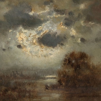 Dipinto di Attilio Simonetti,Paesaggio temporalesco,Attilio Simonetti,Attilio Simonetti,Attilio Simonetti,Attilio Simonetti,Attilio Simonetti