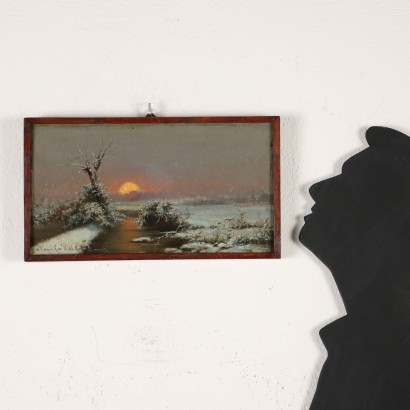 Dipinto firmato Attilio Simonetti,Paesaggio invernale,Attilio Simonetti,Attilio Simonetti,Attilio Simonetti,Attilio Simonetti,Attilio Simonetti