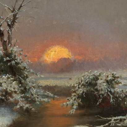 Dipinto firmato Attilio Simonetti,Paesaggio invernale,Attilio Simonetti,Attilio Simonetti,Attilio Simonetti,Attilio Simonetti,Attilio Simonetti