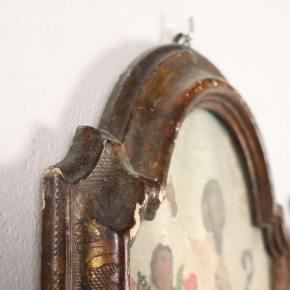 Ricamo con Parti dipinte ,Sant' Ilario ed Angeli