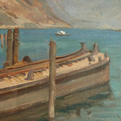 Dipinto di Giuseppe Facchinetti,Scorcio del lago di Iseo,Giuseppe Facchinetti,Giuseppe Facchinetti,Giuseppe Facchinetti,Giuseppe Facchinetti