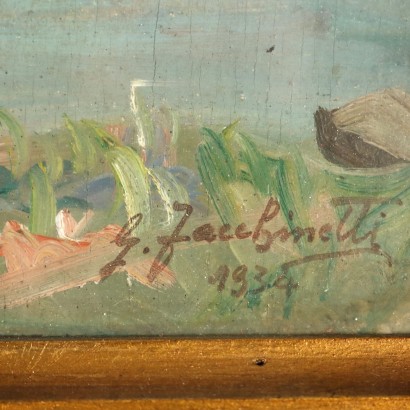 Dipinto di Giuseppe Facchinetti,Scorcio del lago di Iseo,Giuseppe Facchinetti,Giuseppe Facchinetti,Giuseppe Facchinetti,Giuseppe Facchinetti