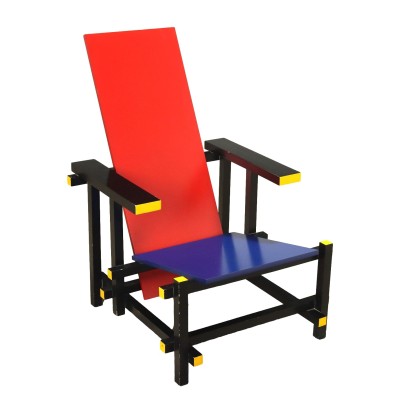 Sessel, Sessel im Stil von Rot und Blau