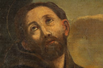 pittura antica, dipinti olio su tela, dipinti del 600, san francesco, sant antonio di padova