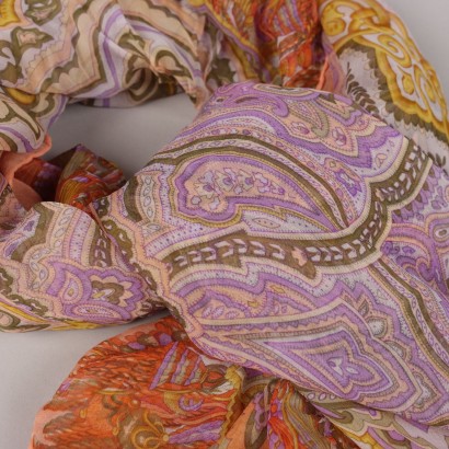 Gucci Foulard in Chiffon di Seta,Gucci Foulard Vintage in Chiffon di Se