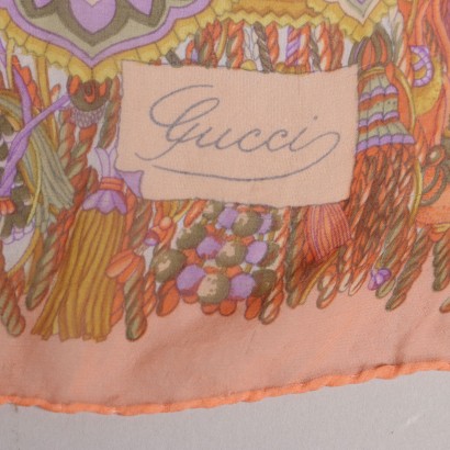 Gucci Foulard in Chiffon di Seta,Gucci Foulard Vintage in Chiffon di Se