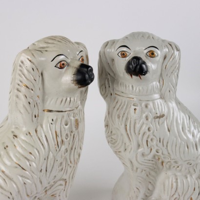 Group of Stafforshire Ceramic Dogs