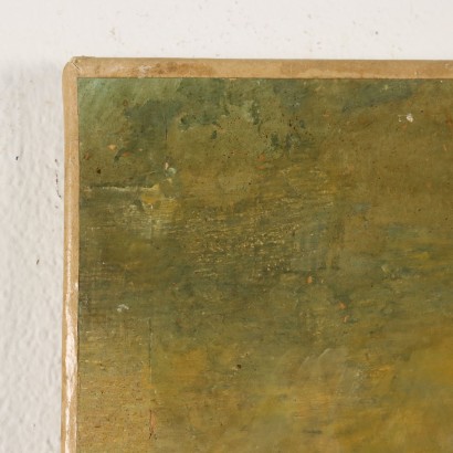 Peinture avec paysage et figure arcadiens, paysage arcadien avec figure