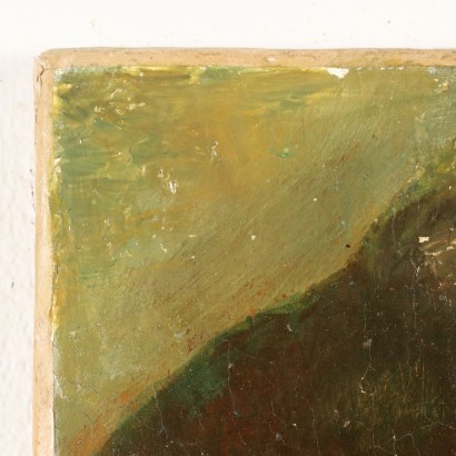 Peinture de paysage bucolique avec personnages, paysage bucolique avec personnages classiques