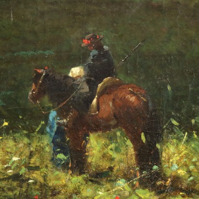 Dipinto Paesaggio con Figure
