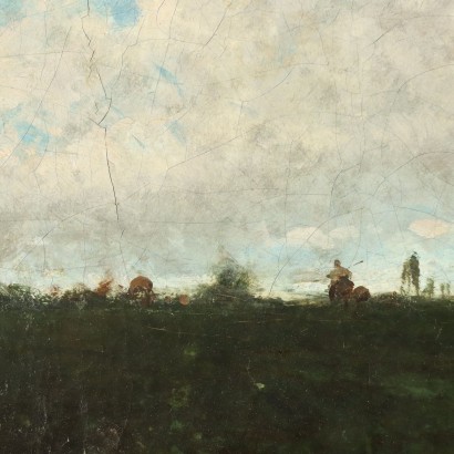 Dipinto Paesaggio con Figure