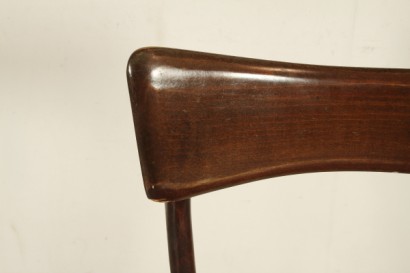 Chaises Ico Parisi-style, colorées en bois de hêtre, rembourrage souple, tissu