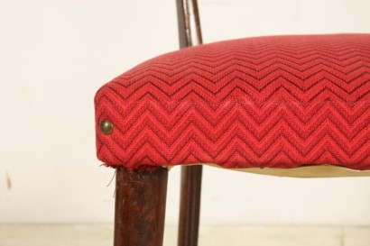 Chaises Ico Parisi-style, colorées en bois de hêtre, rembourrage souple, tissu
